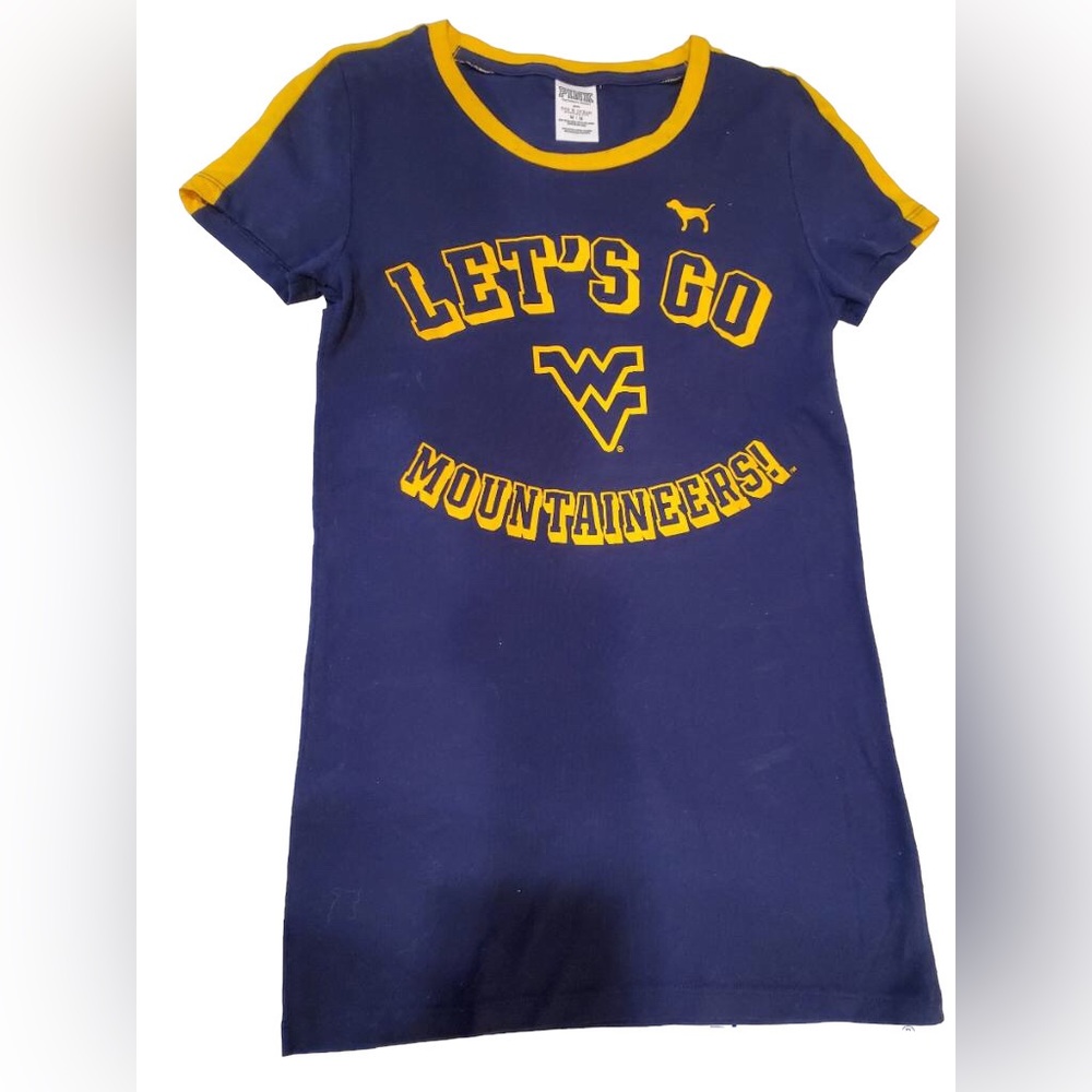 PINK Victoria’s Secret West Virginia Let’s Go Mountaineers Short Sleeve T-shirt